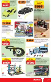 Auchan akciós újság Oldal 21: ONE TWO FUN 4 EMELETES GARÁZS €11.999,00, MAJORETTE SUPER CITY ÓRIÁS GARÁZSKÉSZLET €24.999,00