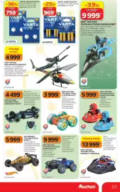 Auchan akciós újság Oldal 23: ONE TWO FUN TÁVIRÁNYÍTÁSÚ PÁROS DODZSEM CSATA €5.999,00, Varta Longlife elem €969,00