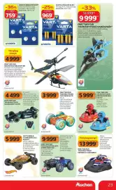 Auchan akciós újság Oldal 23: ONE TWO FUN TÁVIRÁNYÍTÁSÚ PÁROS DODZSEM CSATA €5.999,00, Varta Longlife elem €969,00