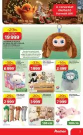 Auchan akciós újság Oldal 3: ONE TWO FUN PUHA PLÜSSCICA €2.499,00, ONE TWO FUN PLÜSS UNIKORNIS €7.999,00