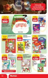 Auchan akciós újság Oldal 30: Óvodások Karácsony – Karácsonyi kifestő €699,00, KARÁCSONYI SZÍNEZŐ VAGY MESÉS KIFESTŐ €399,00