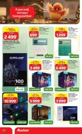 Auchan akciós újság Oldal 42: MODEE C2011 KÜL- ÉS BELTÉRI FÉNYFŰZÉR €3.499,00, EUROLAMP KÜL- ÉS BELTÉRI FÉNYFŰZÉR €3.999,00