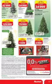Auchan akciós újság Oldal 47: MEMORY SHAPE MŰFENYŐ €129.999,00, ACTUEL PVC műfenyő €34.999,00