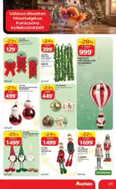 Auchan akciós újság Oldal 49: ACTUEL GIRLAND CSILLAGGAL €399,00, ACTUEL FA DIÓTÖRŐ DEKORÁCIÓ €1.699,00
