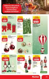 Auchan akciós újság Oldal 49: ACTUEL GIRLAND CSILLAGGAL €399,00, ACTUEL FA DIÓTÖRŐ DEKORÁCIÓ €1.699,00