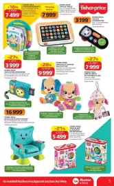 Auchan akciós újság Oldal 5: FISHER-PRICE TANULÓ TÁVIRÁNYÍTÓ €3.199,00, FISHER-PRICE TANULÓKUTYUSHUGI VAGY KUTYUS €9.999,00