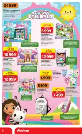Auchan akciós újság Oldal 6: GABI BABAHÁZA TÜNDÉRI GABI €12.999,00, GABI BABAHÁZA PLÜSSFIGURA €4.999,00