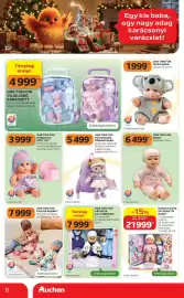 Auchan akciós újság Oldal 8: ONE TWO FUN VILÁGJÁRÓ BABASZETT €4.999,00, ONE TWO FUN PIZSIS BABA €1.999,00