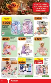Auchan akciós újság Oldal 8: ONE TWO FUN VILÁGJÁRÓ BABASZETT €4.999,00, ONE TWO FUN PIZSIS BABA €1.999,00