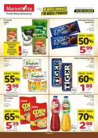 Marketvita gazetka Strona 1: Kukurydza konserwowa Bonduelle €3,98, Napój Hortex jabłko wiśnia €2,98