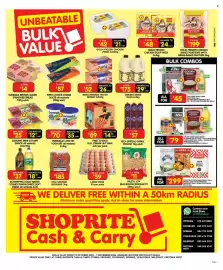 Shoprite catalogue Page 1: SUPER WHITE SUPER MAIZE MEAL SPEKKO LONG GRAIN PARBOILED WHITE RICE SASKO CAKE WHEAT FLOUR €299,00