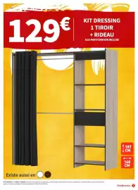Catalogue Conforama page 11: Chêne - kit dressing 1 tiroir + rideau €129,00