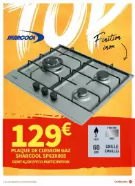Catalogue Conforama page 17: Plaque de cuisson gaz sharcool €129,00