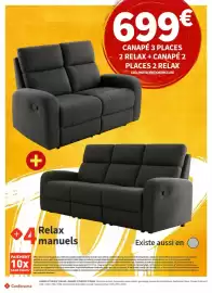 Catalogue Conforama page 3: Canapé 3 places 2 relax + canape 2 places 2 relax €699,00