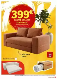 Catalogue Conforama page 4: Canape 3 places compresse €399,00