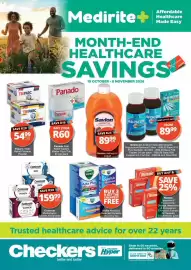Checkers catalogue Page 1: Centrum Multivitamin Tablets All Variants €159,99, Gaviscon Antacid €89,99