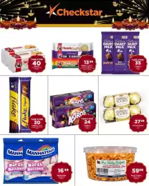 Check Star catalogue Page 19: Manhattan Marshmallows Pink and White €16,99, Cadbury Dairy Milk Biscuit €35,00