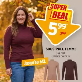 Catalogue Trafic semaine 43 page 1: Sous-pull femme €5,99