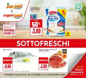 Volantino Pan Pagina 1: Orata €8,90, Prosciutto San Daniele DOP Saper di Sapori €2,69