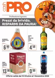 Volantino Cash pro Pagina 1: Toraldo caffè forte e cremoso €13,90, Prosciutto crudo San Francesco €6,99
