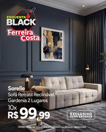 Encarte Ferreira Costa Página 6: Sofá retrátil reclinável gardenia 2 lugares €99,99