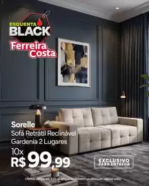 Encarte Ferreira Costa Página 6: Sofá retrátil reclinável gardenia 2 lugares €99,99
