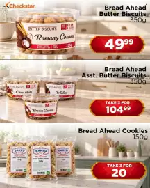 Check Star catalogue Page 7: Checkstar BUTTER BISCUITS SSS BREAD AHEAD BAKING SINCE Romany Creams MADE WITH REAL BUTTER EGG