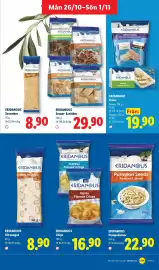 Lidl reklamblad vecka 44 Sida 15: Eridanous chips €16,90, Eridanous Halva €19,90