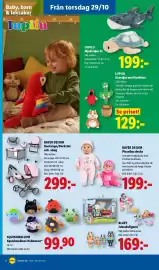 Lidl reklamblad vecka 44 Sida 22: Bayer Design Piccolina docka €199,00, Bluey leksaksfigurer €169,00
