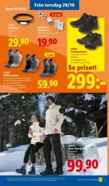 Lidl reklamblad vecka 44 Sida 25: Crivit outdoorstrumpa €59,90, Crivit vandringskängor €299,00