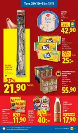 Lidl reklamblad vecka 44 Sida 27: Norrlands Guld/Mariestads öl €55,90, Tuc kex €25,00