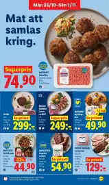 Lidl reklamblad vecka 44 Sida 3: Oxfile €299,00, Proud Farmer Lammrostbiff €249,00