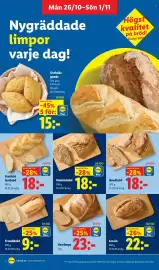 Lidl reklamblad vecka 44 Sida 4: Lidl grekiskt lantbröd €18,00, Vetelimpap €23,00
