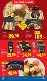 Lidl reklamblad vecka 44 Sida 9: Deluxe choklad-doppade nötter €44,90, Deluxe kakor med pistagefyllning €29,90