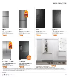 E&S Trading catalogue Page 15: LG 420L Bottom Mount Fridge €892,00, LG 243L Top Mount Fridge €643,00