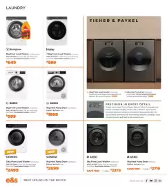 E&S Trading catalogue Page 16: Asko 9kg Front Load Washer €2.379,00, Bosch 9kg Front Load Washer €999,00