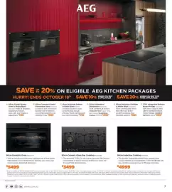 E&S Trading catalogue Page 7: AEG 90cm Ceramic Glass Gas Cooktop €3.499,00, 90cm Pyrolytic Oven €5.499,00