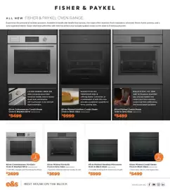 E&S Trading catalogue Page 8: Fisher & Paykel 60cm Minimal Combi-Steamp Oven in Black Glass €5.499,00