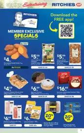 Ritchies catalogue week 43 Page 5: Pre-packed Sweet Potato €4,00, Suprima Cheese & Bacon Rolls €4,59