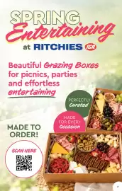 Ritchies catalogue week 43 Page 7: SPRING Entertaining at RITCHIES IGA Beautiful Grazing Boxes for picnics, parties and