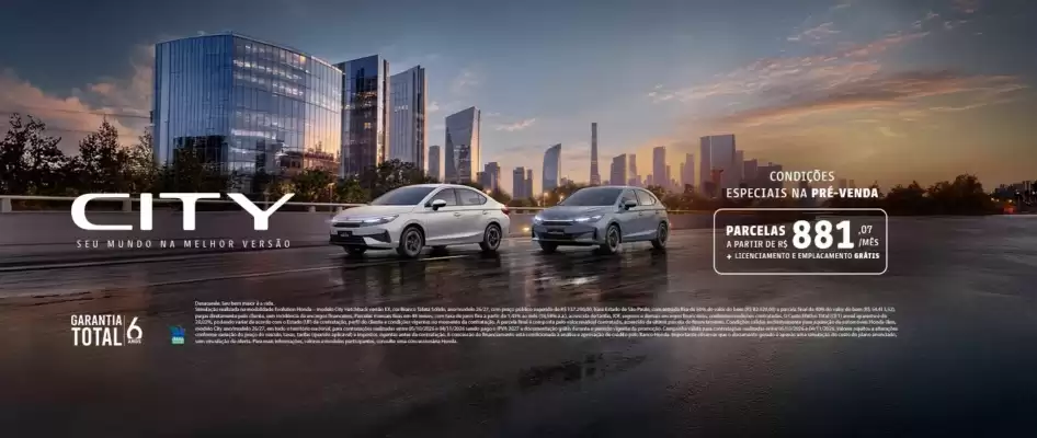 Honda (válido até 2-11)