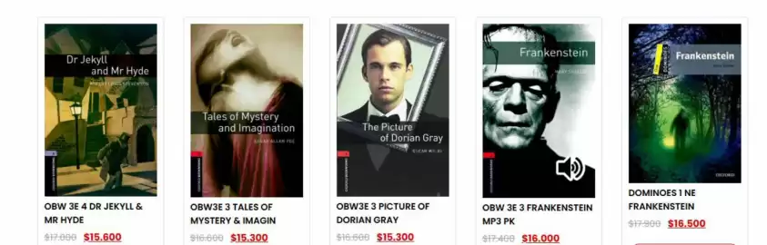 Catálogo Books & Bits Página 2: Oxford - dominoes 1 ne frankenstein €16.500,00, Obw 3e 4 dr jekyll & mr hyde €15.600,00