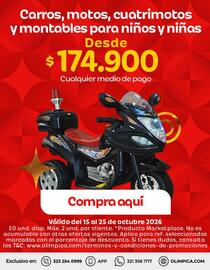 Catálogo Olímpica Página 4: Es - carros, motos, cuatrimotos y montables para niños y niñas €174.900,00