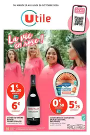 Catalogue Utile semaine 43 page 1: DU MARDI 20 AU LUNDI 26 OCTOBRE 2026 FLASHEZ SUR NOS PROMOS Utile La vie en rose! asc €