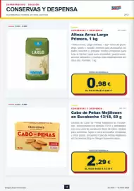 Folleto Sangüi Página 12: Cabo de peñas - melillones en escabeche €2,29, Alteza - arroz largo primera €0,98