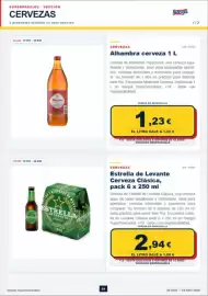 Folleto Sangüi Página 23: As - cerveza estrella de levante €2,94, Alhambra - cerveza €1,23