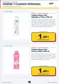 Folleto Sangüi Página 9: Tulipán negro - tulipán negro gel fresa y nata €1,49, Care - tulipán negro gel algodon y talco €1,49