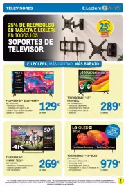 Catálogo E.Leclerc semana 43 Página 2: Lg televisor 55" oled €979,00, Smart Tech televisor 50" €269,00