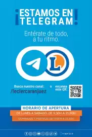 Catálogo E.Leclerc semana 43 Página 9: ESTAMOS EN TELEGRAM Entérate de todo, a tu ritmo. Busca nuestro canal: o escanea