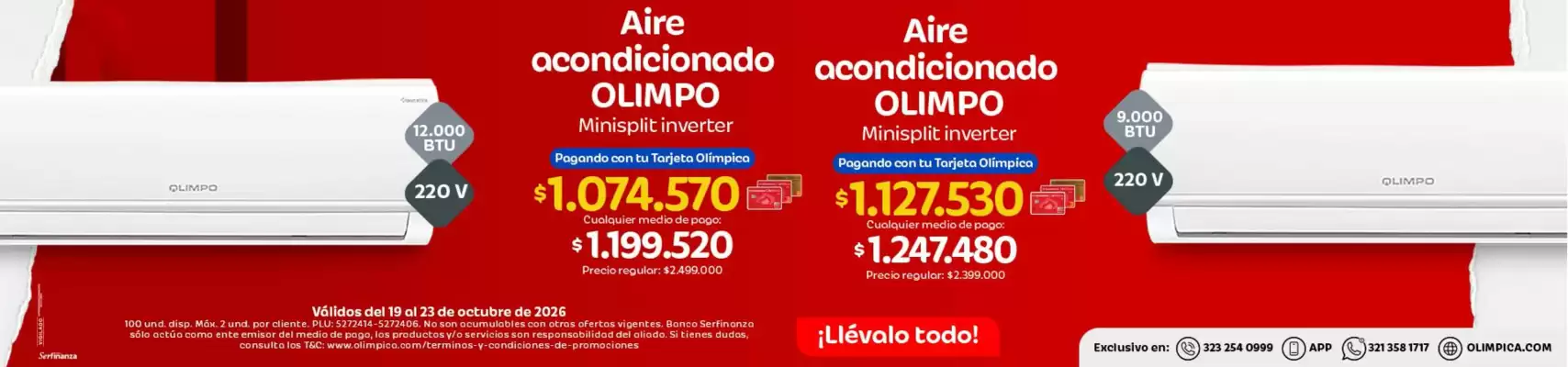 Olímpica (válido hasta 23-10)